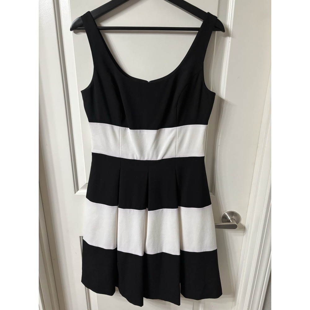NWT Lauren Ralph Lauren Colorblock Pleated A-Line Sleeveless Dress Sz 8 Classy